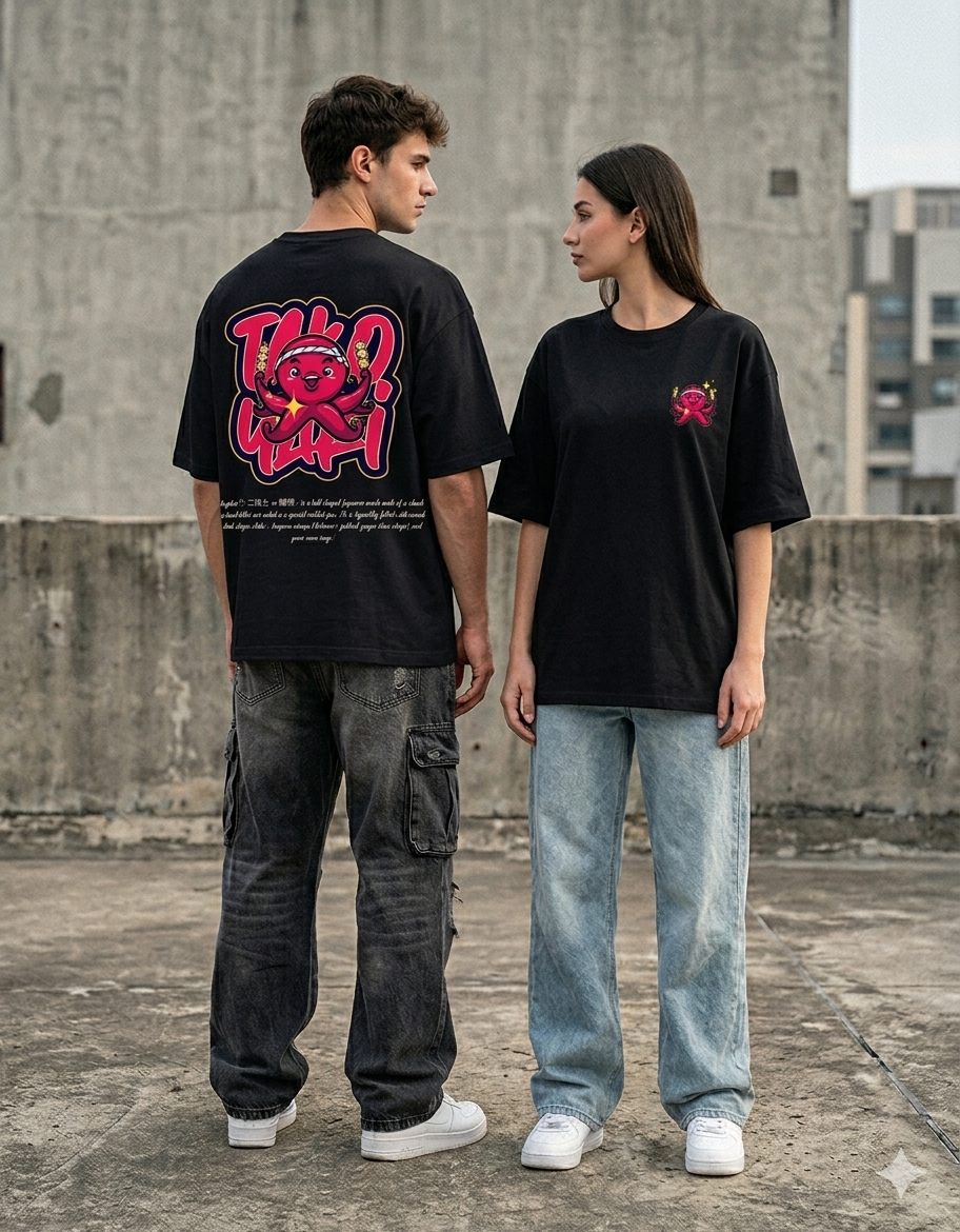 Tako Yaki Oversized T-Shirt - Dark