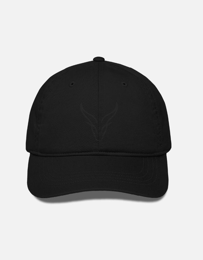 The Zoul black baseball cap with a tonal embroidered logo on the front and a structured crown.